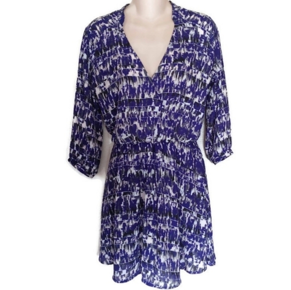 Lush Kendal Print Surplice Faux Wrap Dress Size Women's Small - Picture 2 of 8
